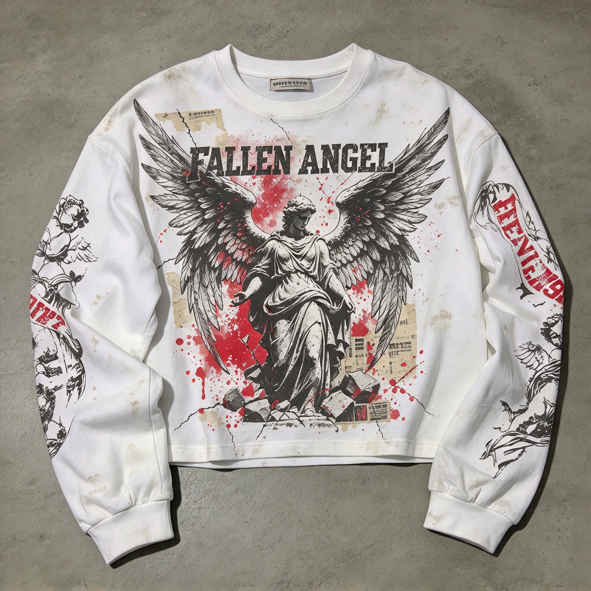 Streetwear Custom 100% Cotton T-shirts Custom Printed Manufacturer Waffle Knit Men Graphic Boxy Thermal Long Sleeve
