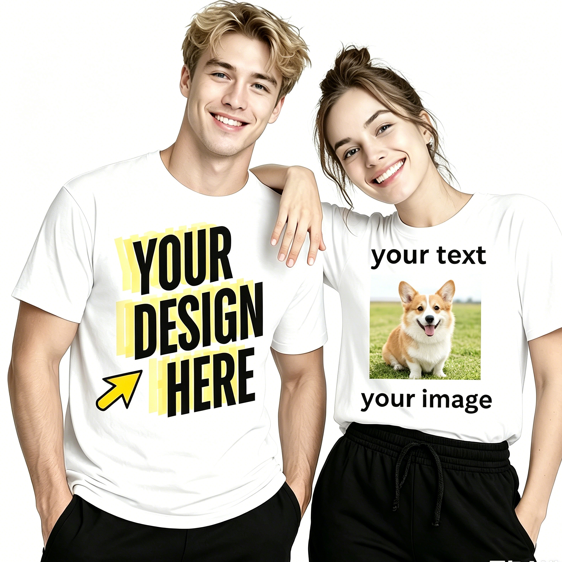 Custom Your Own Logo Text Picture 100% Cotton T Shirts for Men Personalized Custom t Shirt Digital Printing