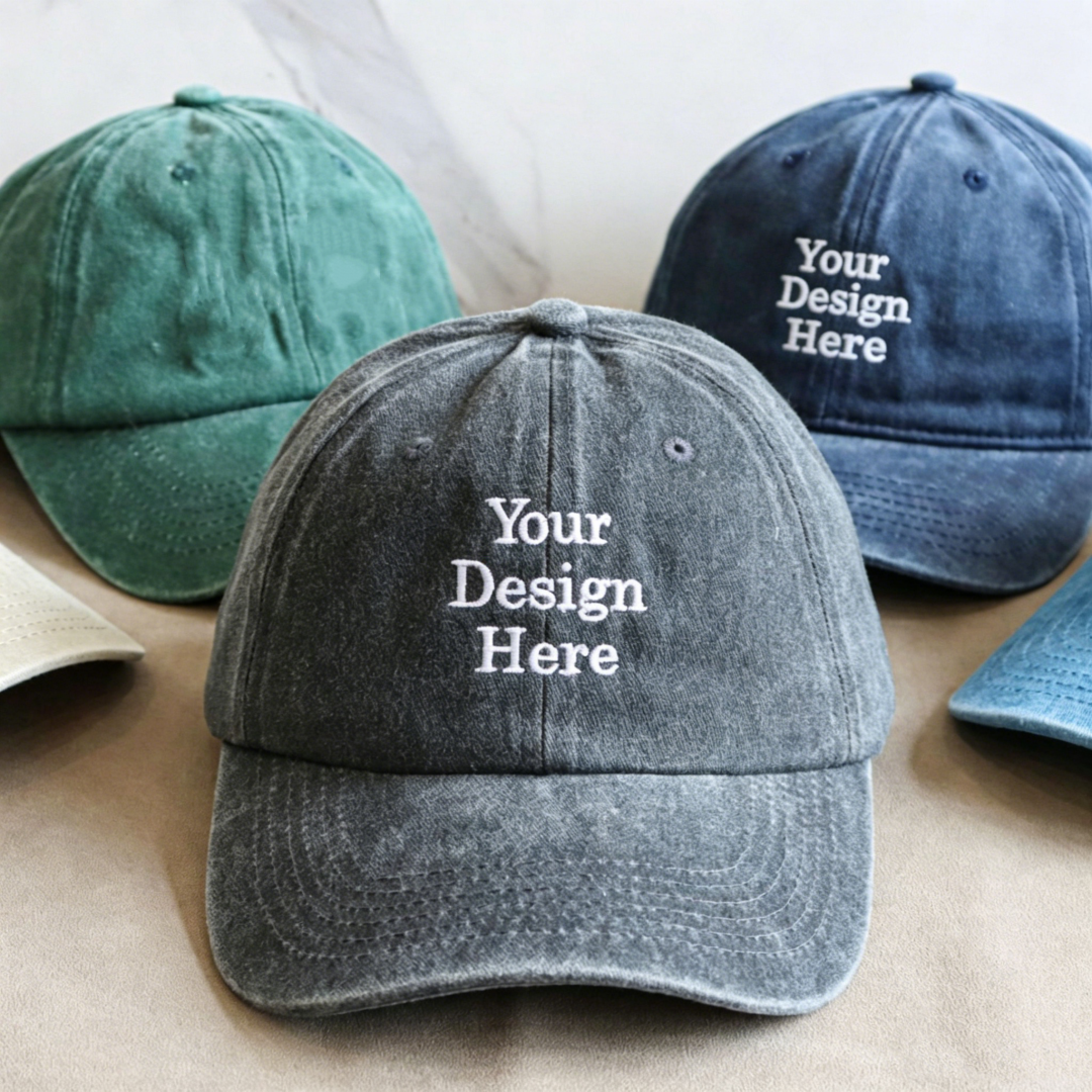Wholesale Multicolor Custom Embroidery Vintage Baseball Cap Unisex Plain Distressed Organic Cotton Baseball Cap