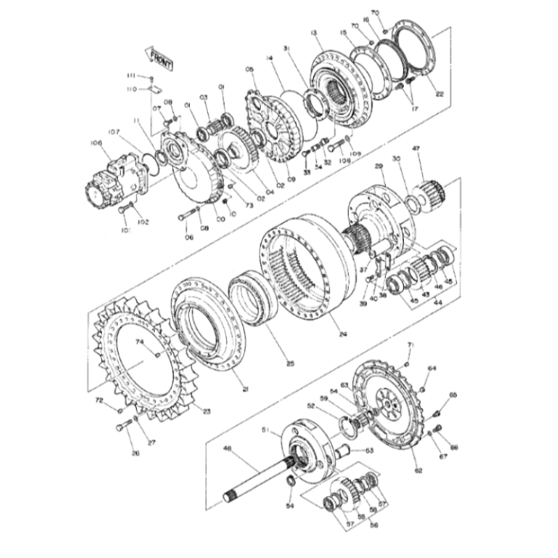 4336314 4396991 4719330 Final Drive EX1900-5 EX1900 EX1900-6 EX1800-3 EX3600-5 EX3600-6 Travel Motor