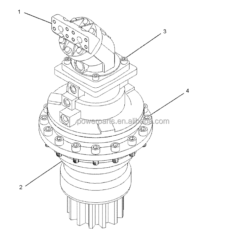 Excavator Parts PC150-3 Swing Gearbox 21K-26-00022 PW150-3 Swing Reduction