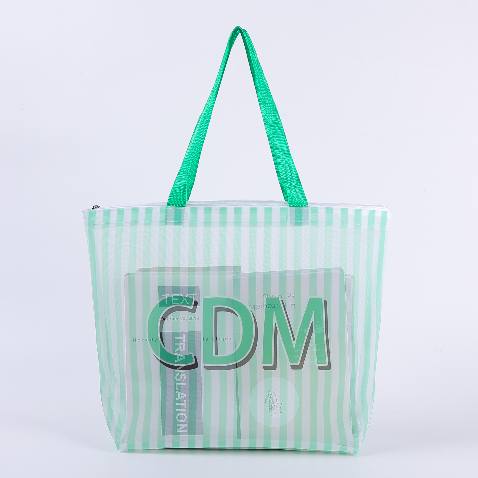 Women's Mesh Beach Tote Bag with Multiple Pockets for Family Travel and Swimming Large Capacity Tote Beach Bags