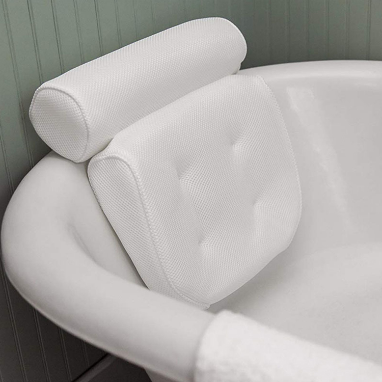 Premium Custom-Made Eco-Friendly Modern Anti-Mold Bath Pillows Headrest Cushion Made of 3D Mesh Material for Bathtub