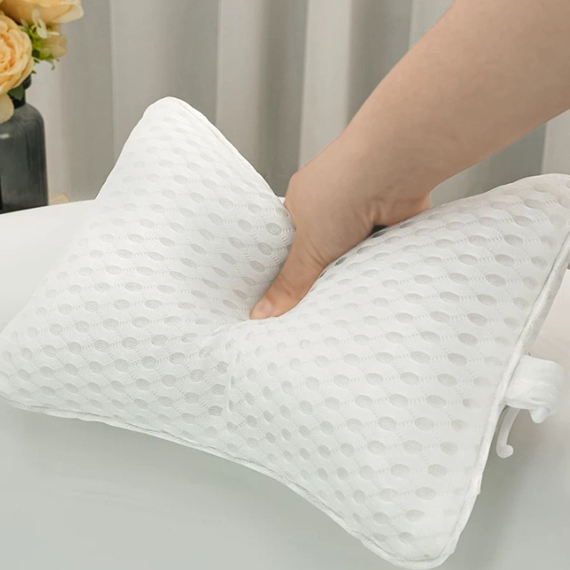 Premium TONGXIN 3D-S Bath Spa Cushion-Quick-Drying Square Shape 4D Air Mesh Butterfly Pillow for Bath Use