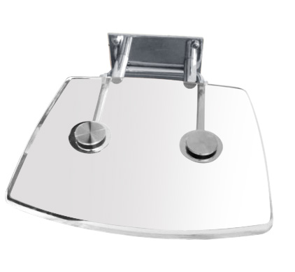 Luxury Modern Clear Acrylic Chair Wall-Mounted Stainless Steel Folding Shower Seat Modern Bathroom Accessories for Shower Room