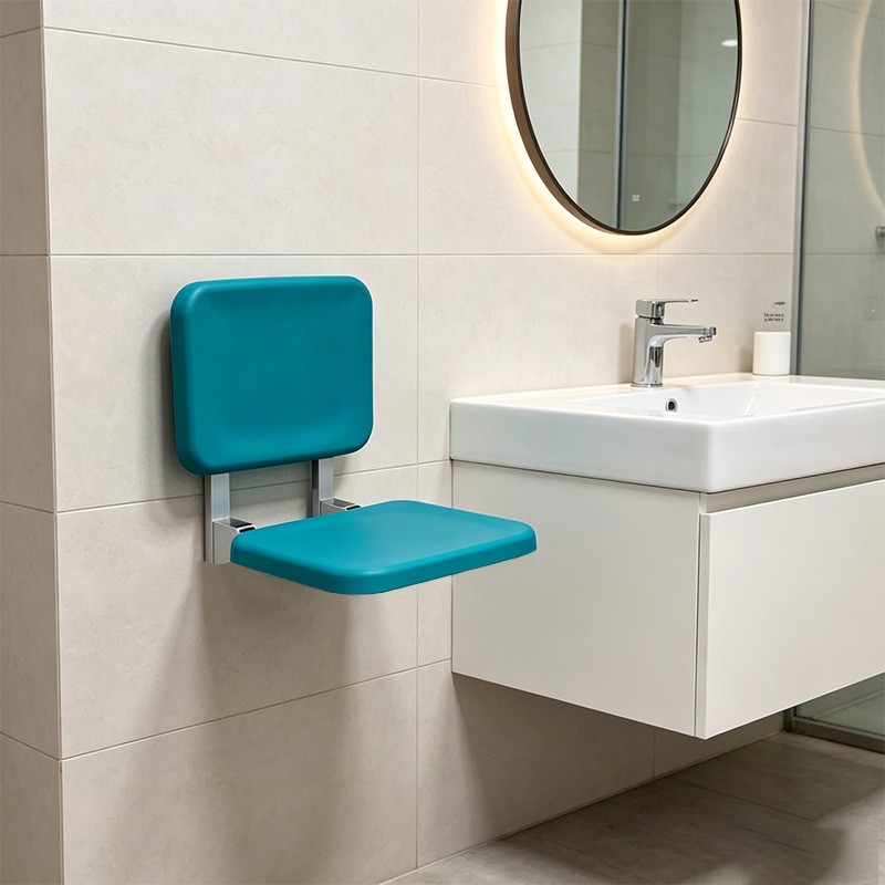 Bathroom Folding Stool Wall-mounted Modern Minimalist Anti-Skid Antibacterial for Toilet Shower Entrance Hall