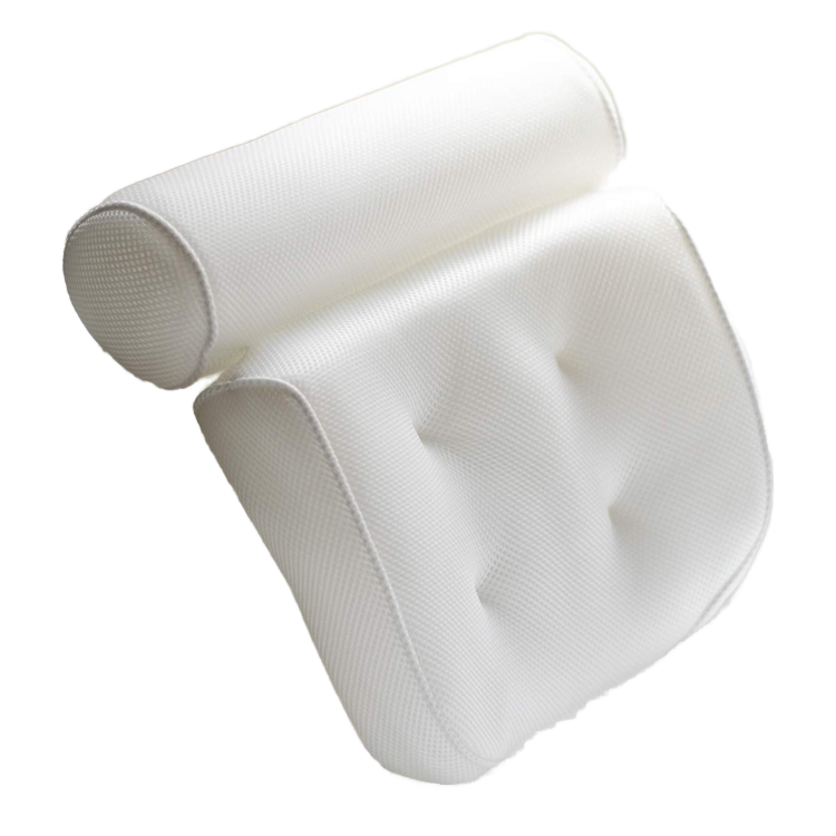 Wholesale Modern Luxury 3D Mesh Bath Pillow Non-Slip Ergonomic Neck Pillow for Baby Bathrooms Spa Inspired