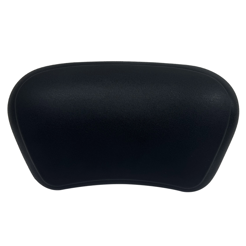 TONGXIN Black PU Spa Pillow Comfortable Bathtub Cushion with Hot Tub Headrest Includes Spare Parts for Bathroom Use