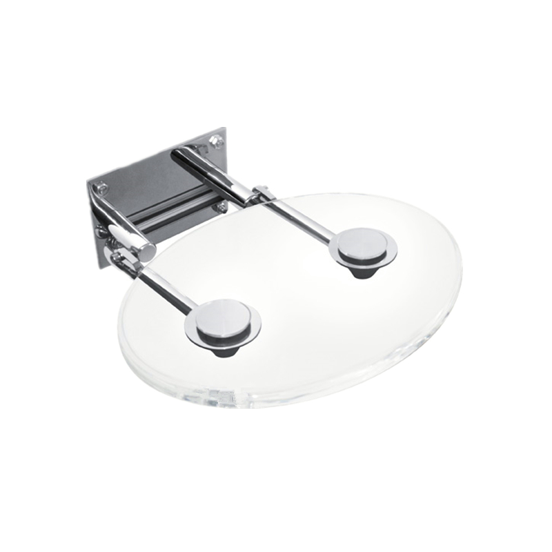 Modern Design Fold-Up Acrylic Glass Wall Mounted Bathroom Shower Seat Bathroom Accessories