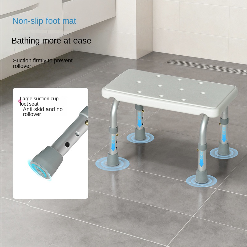 Tongxin Aluminum Alloy Bath Chair Toilet Foot Stool for Anti-Slip  Easy to Fall Bathroom Use Customizable