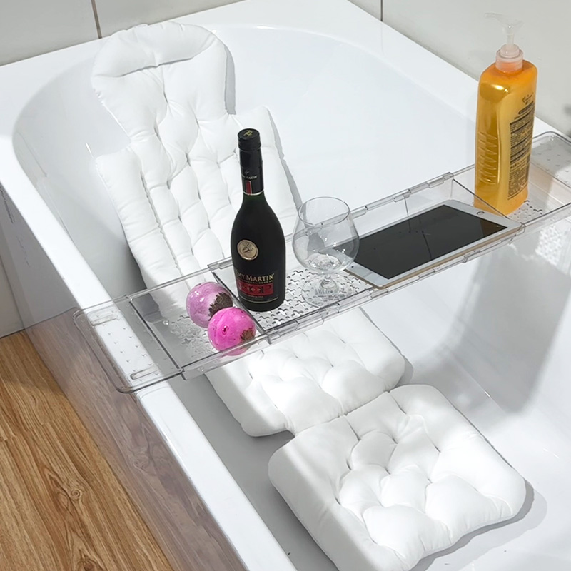 TONGXIN Custom White Mesh Rectangle Bath Cushion with Particle Filling Full Body Support