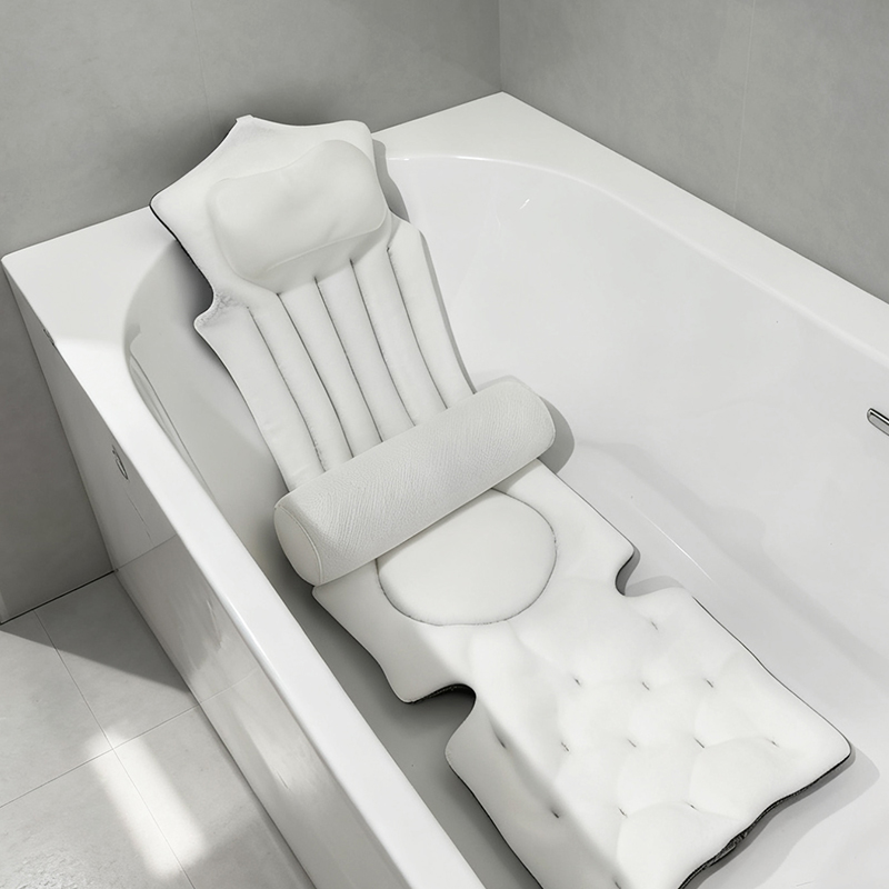 Bathtub Pillow Luxury Full Body - 4D Air Mesh Spa Bath Pillow, Head and Back Support for Jacuzzi