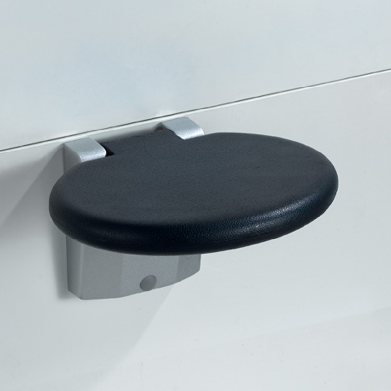 TONGXIN Wall Mounted Folding Foldable Zinc Alloy & PU Seat Pad Modern Oval Shower Seat with 5-Year Warranty