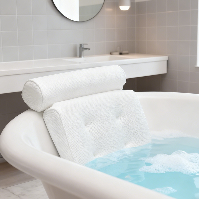 Bath Pillows for Bathtub - 3D Mesh Luxury Bath Pillow with Suction Cups, Waterproof Bathtub Pillow
