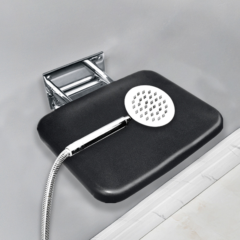 Waterproof Modern Stainless Steel Folding Bath Chair Wall-Mounted Durable Eco-Friendly Shower Seat Accessory for Elderly