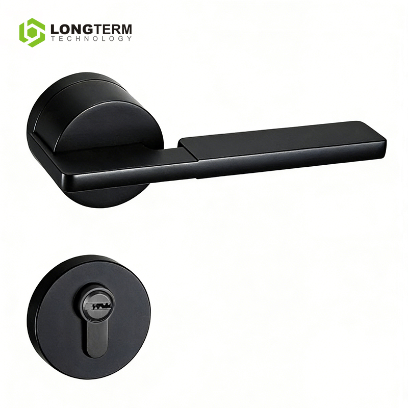 Scandinavian Style Zinc Alloy Entrance Door Handle, Rust Proof Lever Lock for Office