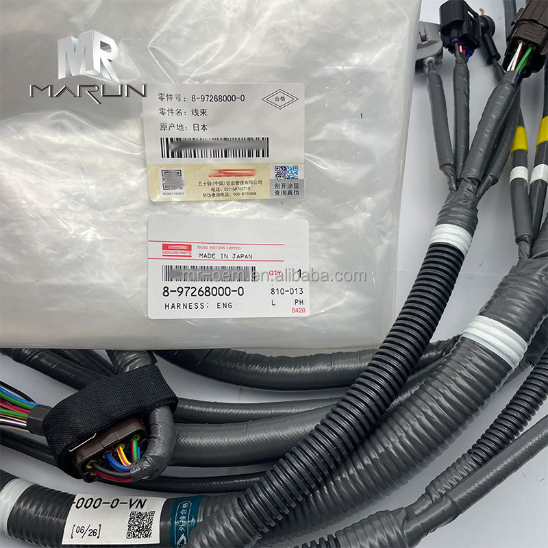 8-97268000-0 8-87822064-0 for 4HK1 Engine SY16-G4 Excavator Original Wiring Harness