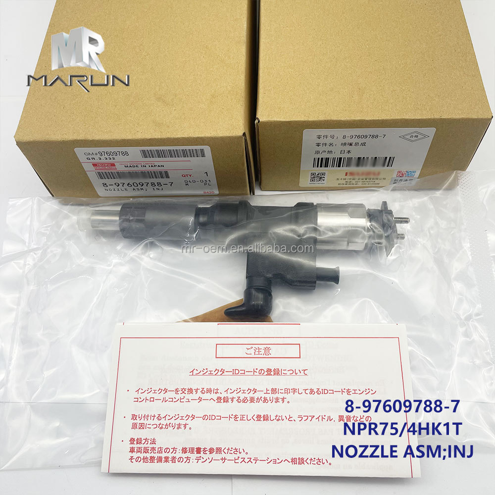 8-97609788-7 095000-6366 for 4HK1 NPR75 Excavator Original Injection Nozzle Assembly