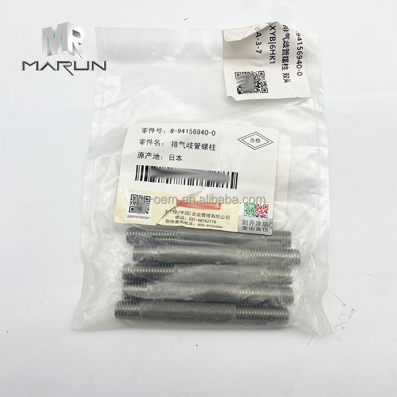 8-94156940-0 for 4HK1 ZX350 Excavator Original Exhaust Manifold Screw