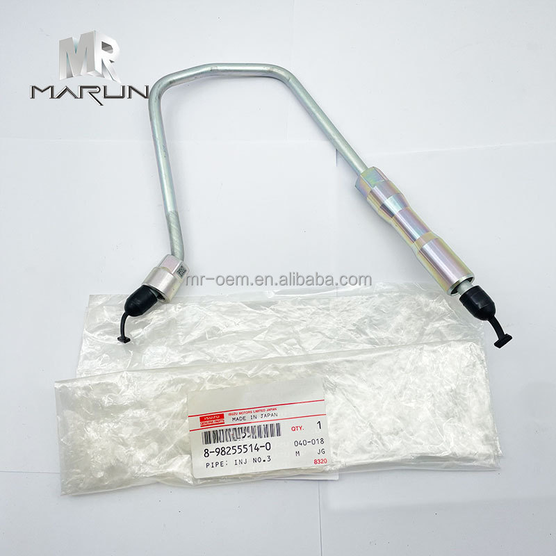 8-98255514-0 High-Pressure Pump Steel Pipe for 4JJ1 Engine SY135-10 SY135-G4 Excavator