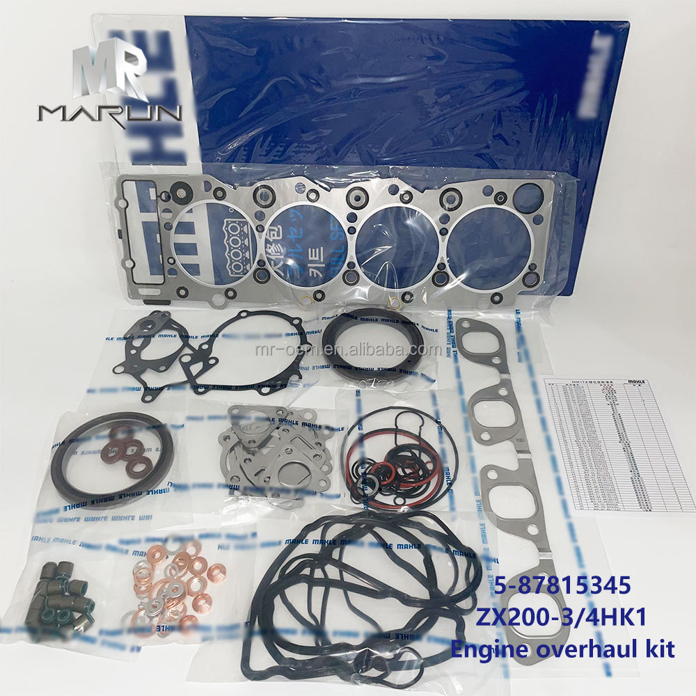 5-87815345-0 for ZX200-3 4HK1 Gasket Kit  Full Set Gasket kit for Excavator Engine Parts
