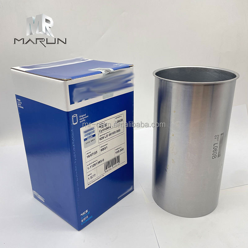 1-11261385-0 6BG1 Original Cylinder Liner L060B 629LD00105000 for Excavator ZX200 Construction Machinery Engine Parts