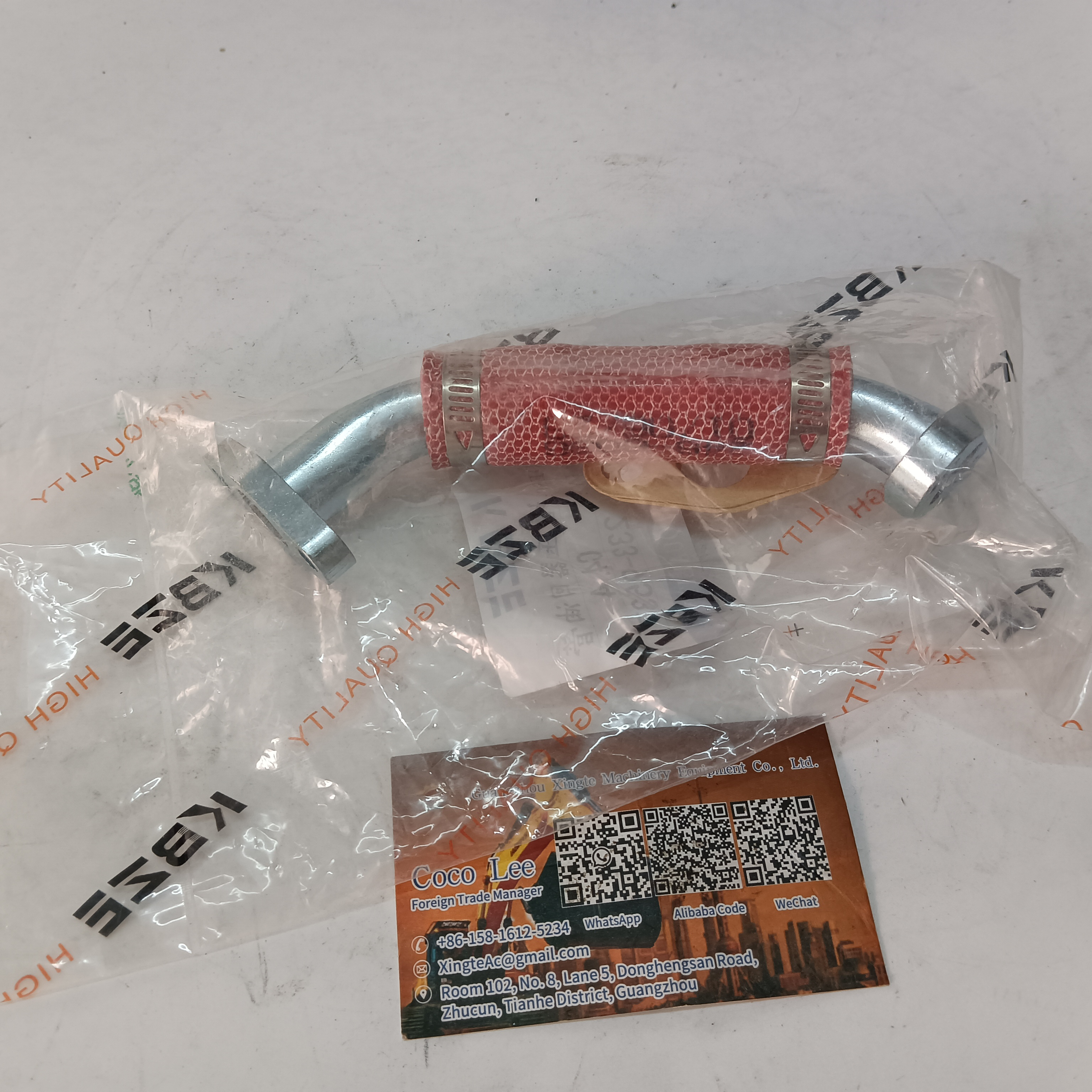 Excavator Part C4.4 Engine Turbocharger Oil Return Pipe T409038 233-9537 Excavator Pipe